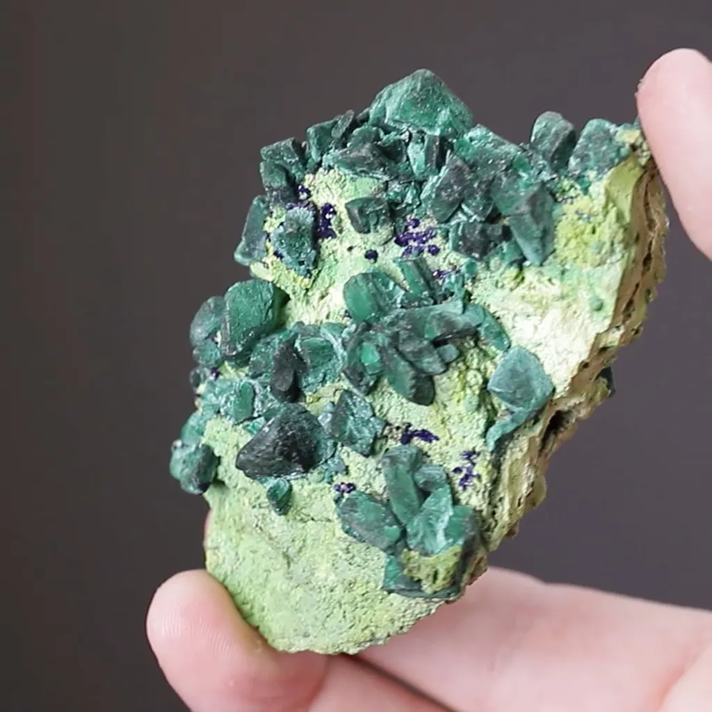 Malachite After Azurite on 'Gartrellite' image