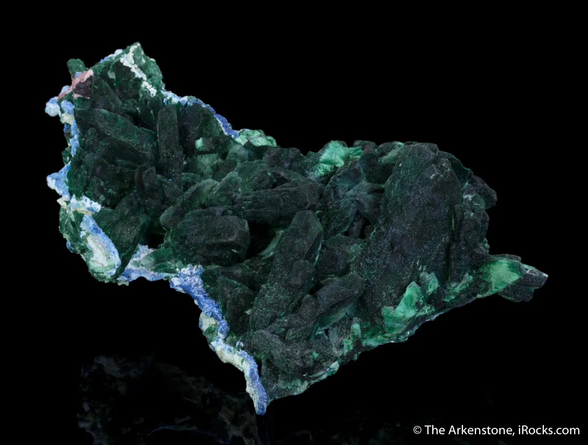 Malachite after Azurite, Plancheite - image 5