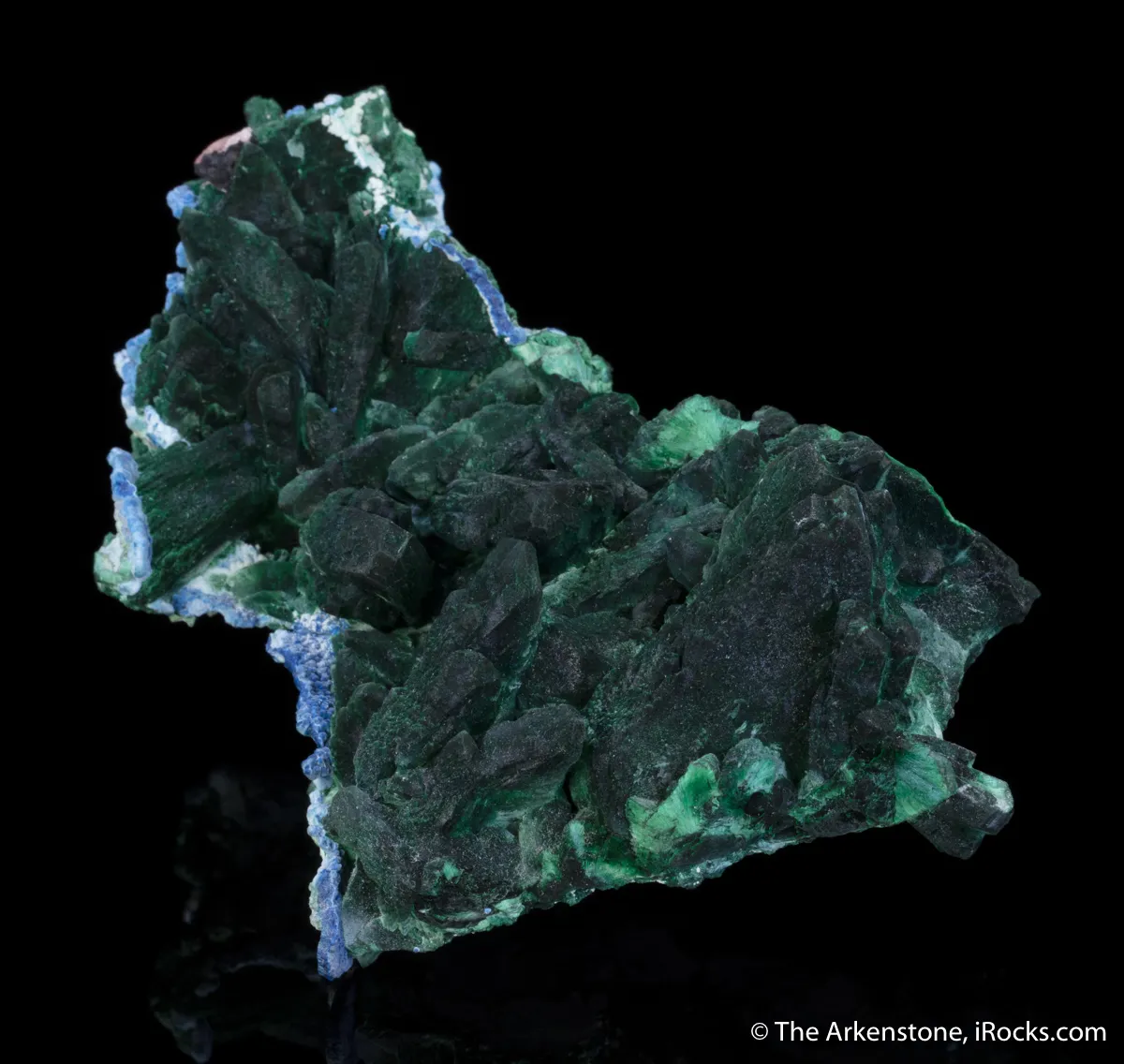 Malachite after Azurite, Plancheite - image 6