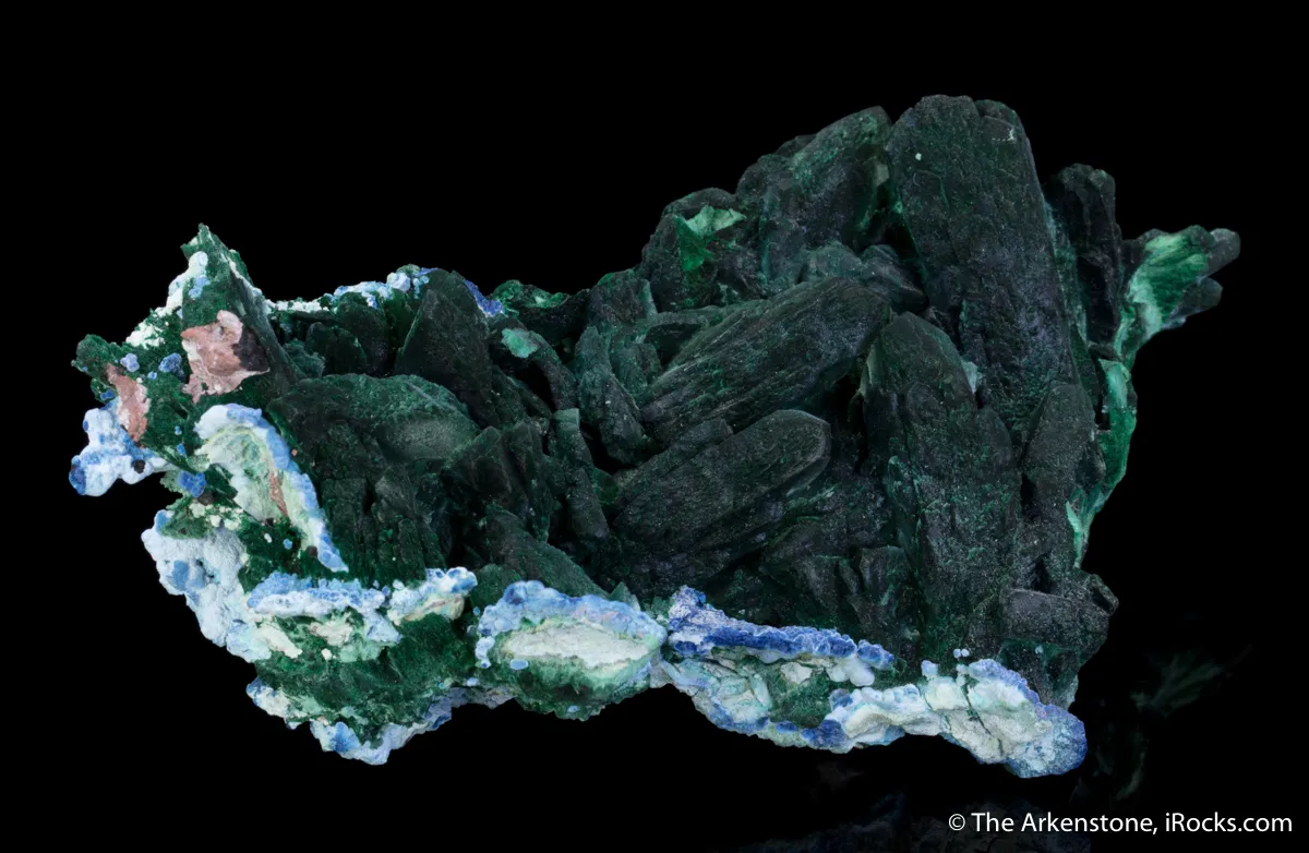 Malachite after Azurite, Plancheite - image 11