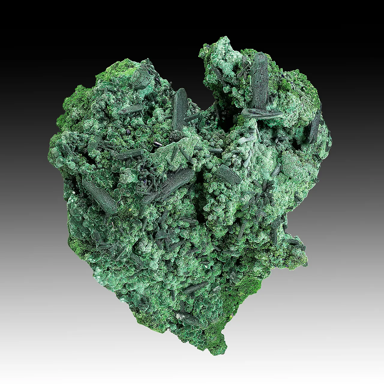 Malachite after Azurite with Arsentsumebite - image 1