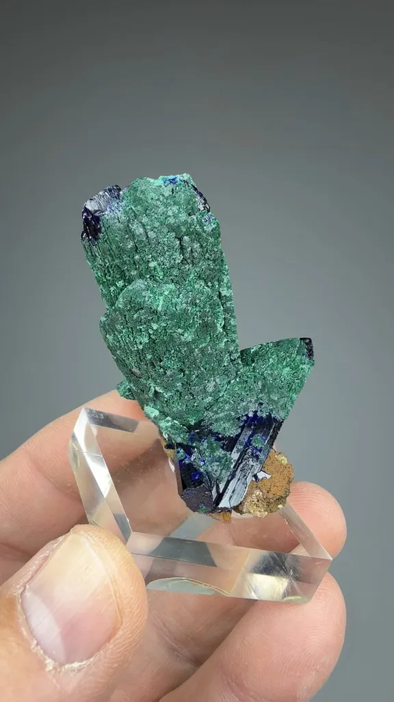 Malachite after Azurite with Azurite - image 2