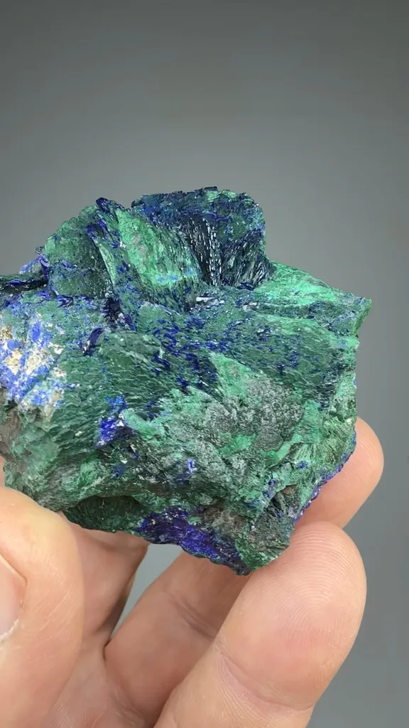 Malachite after Azurite with Azurite - image 2