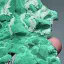 Malachite after Azurite with Barite - image 2