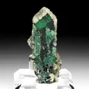 Malachite after Azurite with Calcite - image 1