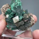 Malachite after Azurite with Cerussite - image 2