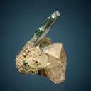 Malachite after Azurite with Cerussite - image 4