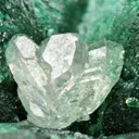 Malachite after Azurite with Cerussite - image 1