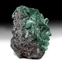 Malachite after Azurite with Goethite - image 1