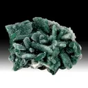 Malachite after Azurite with Quartz - image 1