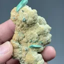 Malachite after Azurite with Smithsonite - image 2