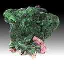 Malachite after Barite with Dolomite - image 1