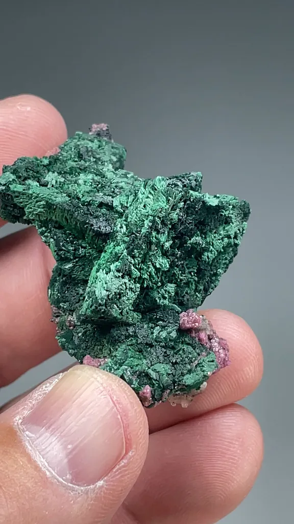 Malachite after Barite with Dolomite - image 2