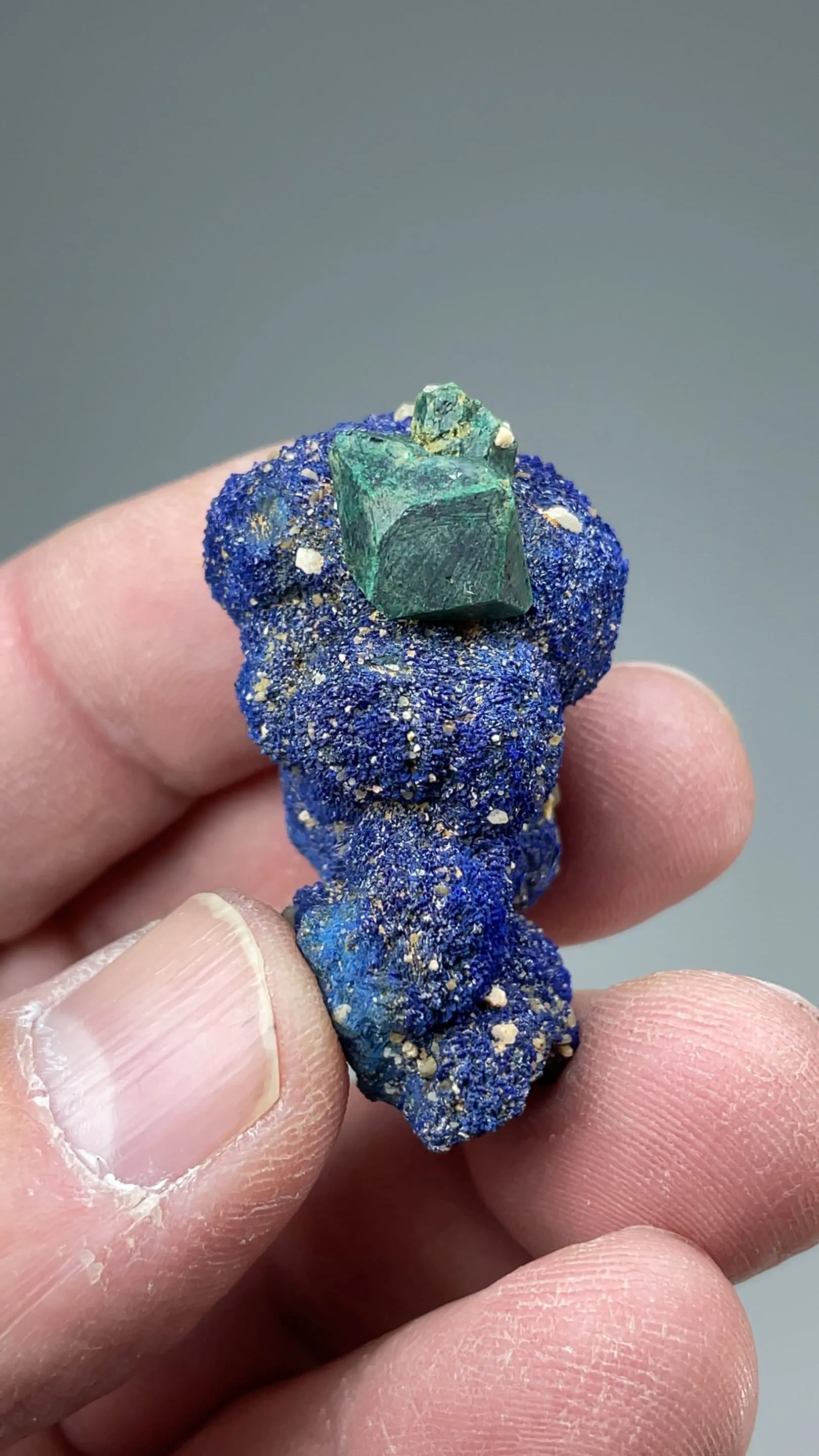 Malachite after Cuprite with Azurite - image 2