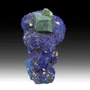 Malachite after Cuprite with Azurite - image 1