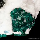 Malachite and Calcite on Dioptase - image 5