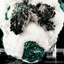 Malachite and Calcite on Dioptase - image 4