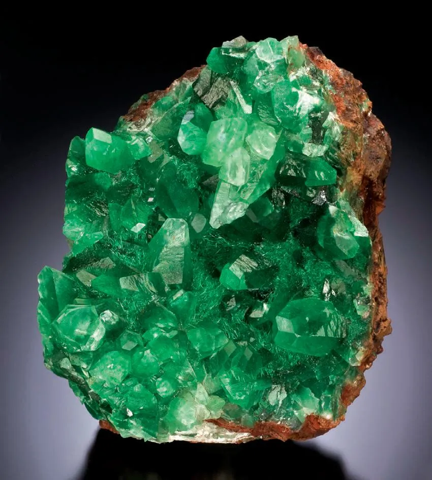 Malachite, Calcite image
