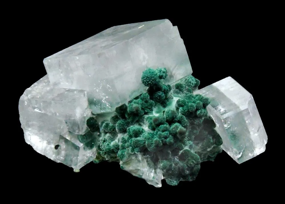 Malachite, Calcite image