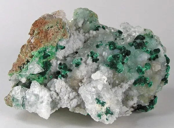 Malachite, Calcite image