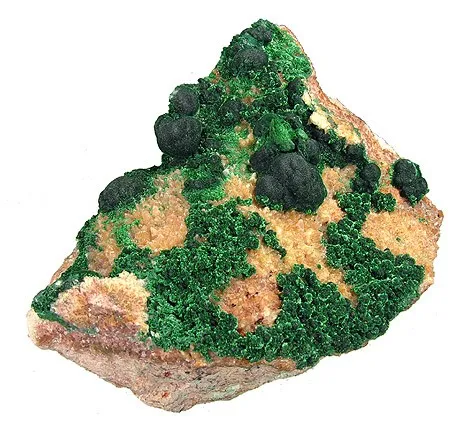 Malachite, Calcite image