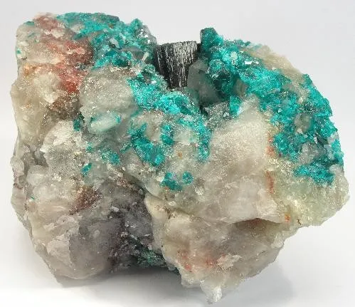 Malachite, Dioptase, Quartz image