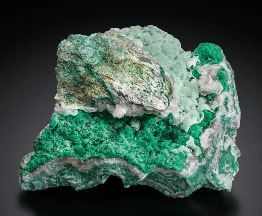 Malachite, drusy Quartz - image 1