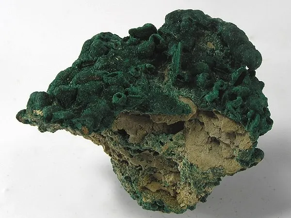 Malachite, Gypsum (Var: Selenite) image