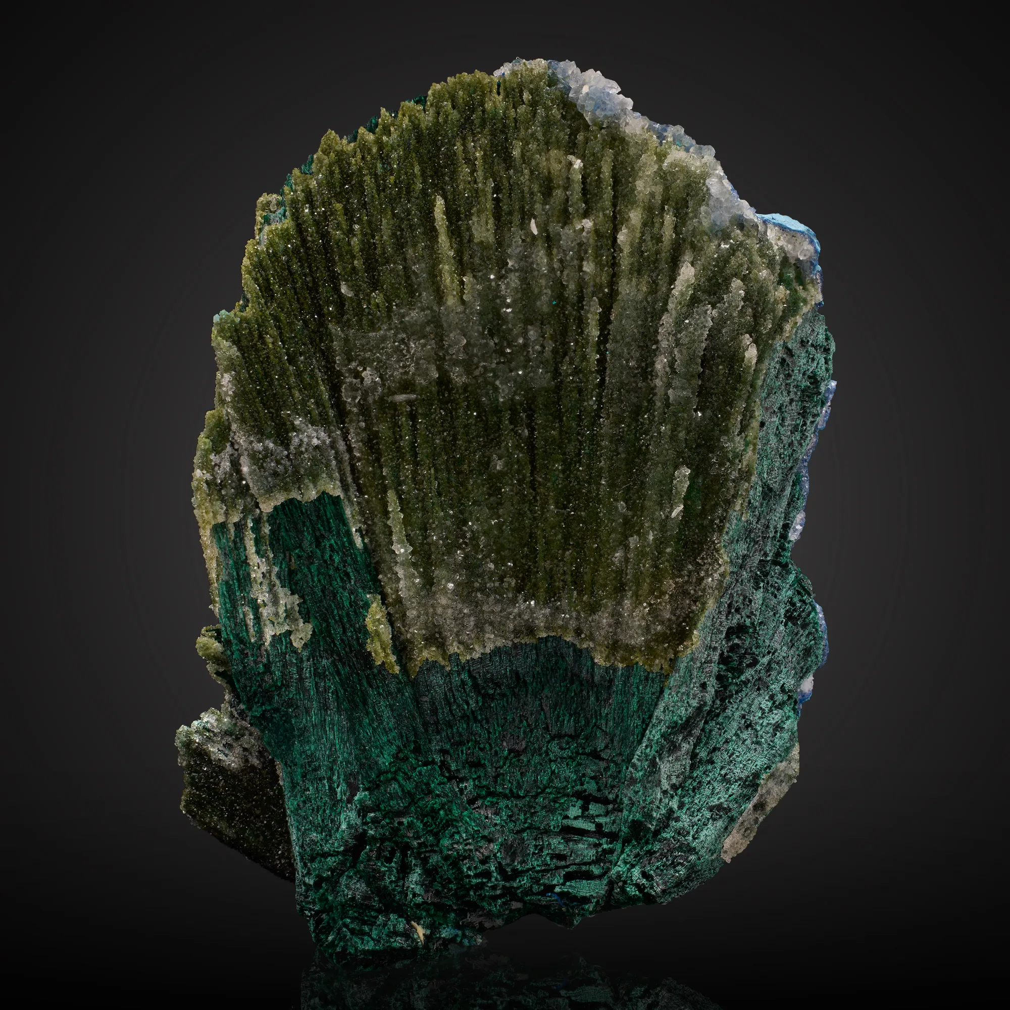 Malachite, Mottramite, Quartz - image 1