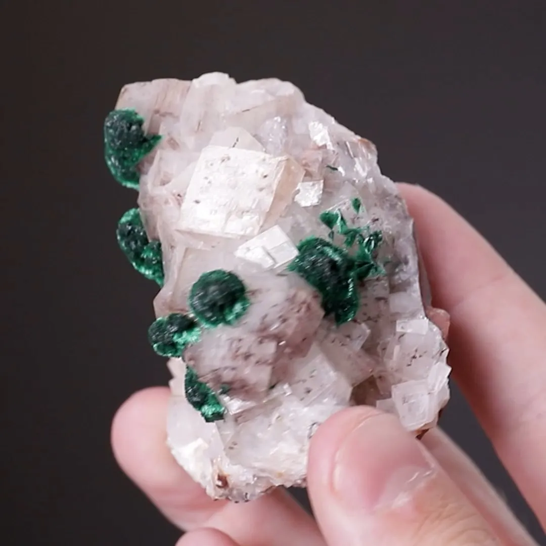 Malachite on Calcite - image 2