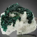 Malachite on Calcite - image 1