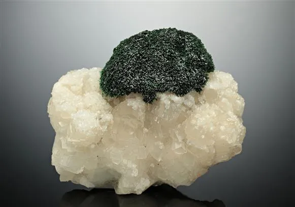 Malachite on Calcite - image 1