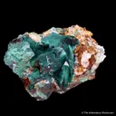 Malachite on Calcite - image 3