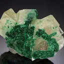 Malachite on Calcite - image 1