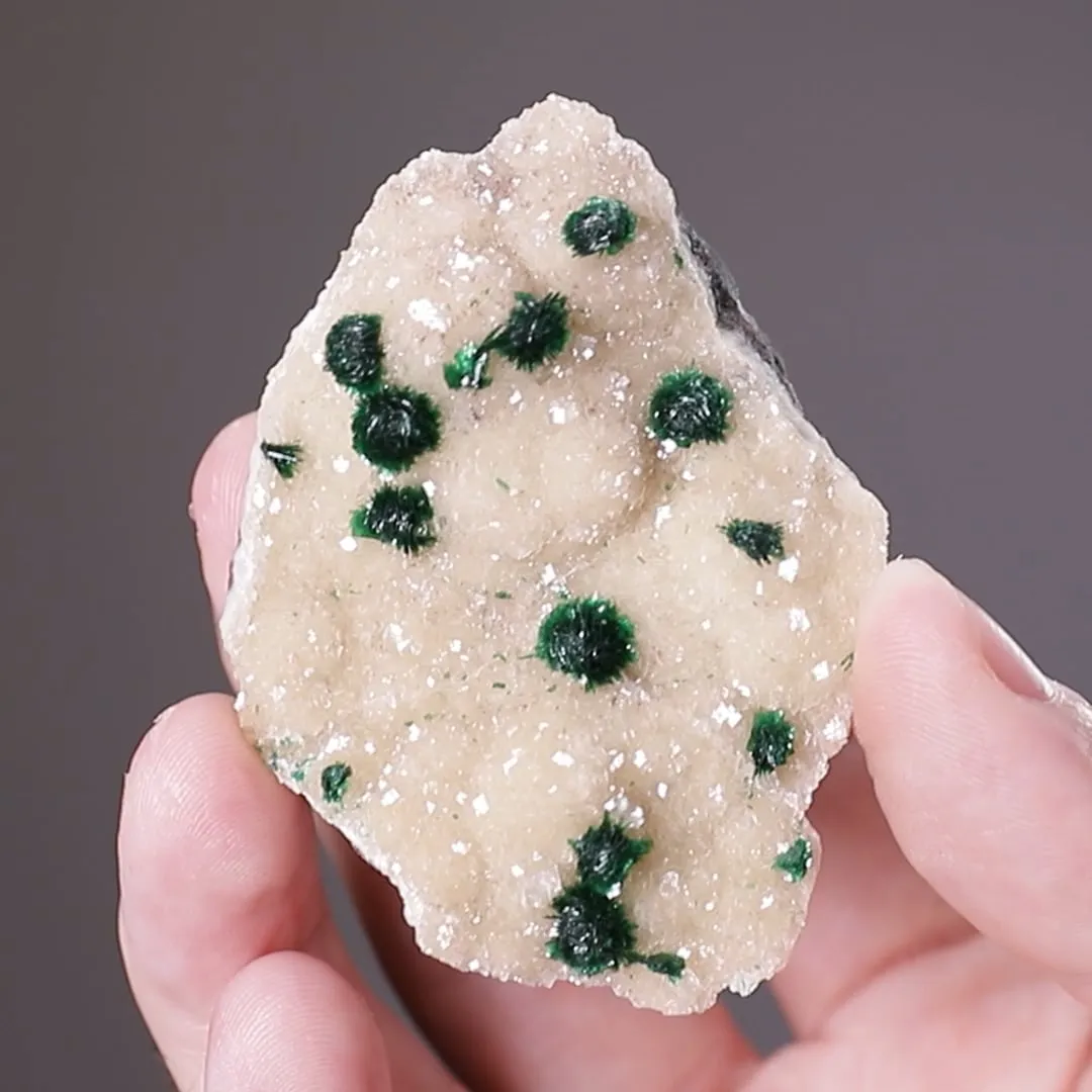 Malachite on Calcite - image 2