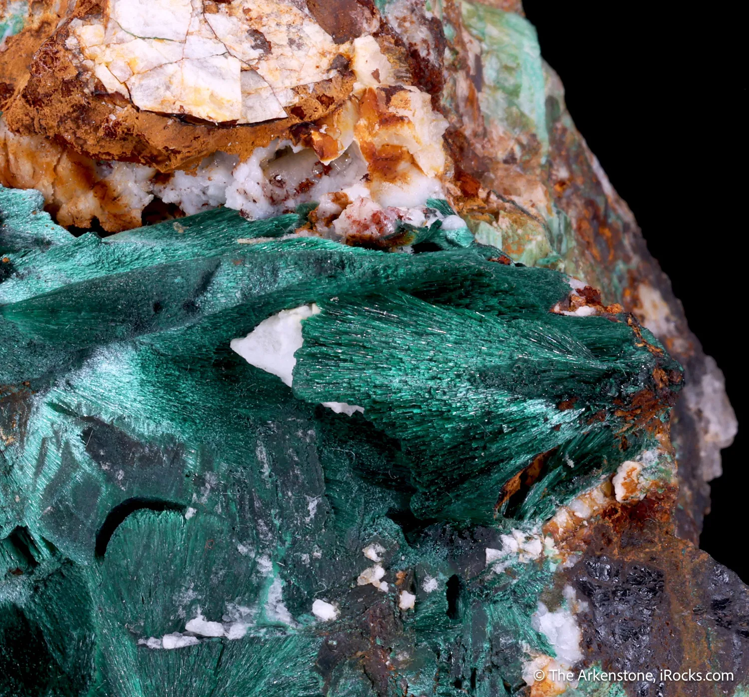 Malachite on Calcite - image 4