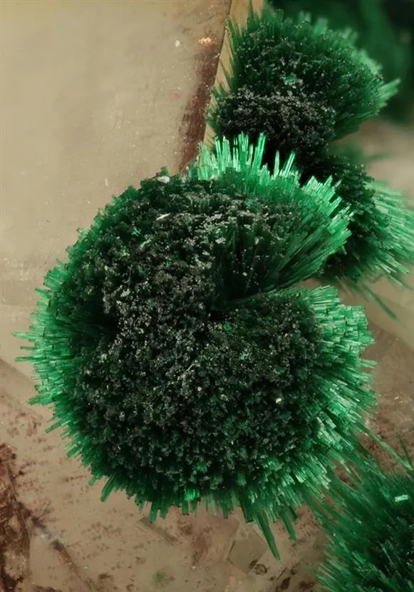 Malachite on Calcite - image 1