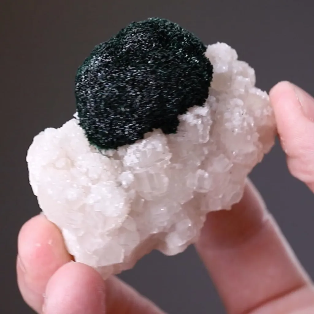 Malachite on Calcite - image 2