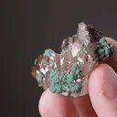 Malachite on Cerussite - image 2