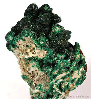 Malachite on Cerussite - image 2