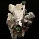 Malachite on Cerussite - image 1