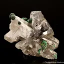 Malachite on Cerussite - image 2