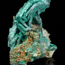 Malachite on Chalcocite ps. Covellite - image 4