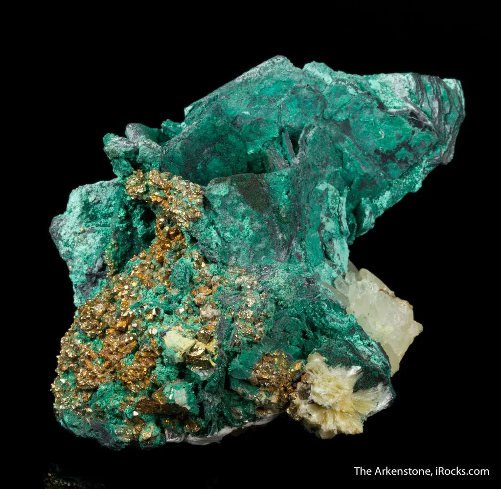 Malachite on Chalcocite ps. Covellite image