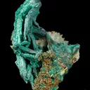 Malachite on Chalcocite ps. Covellite - image 3