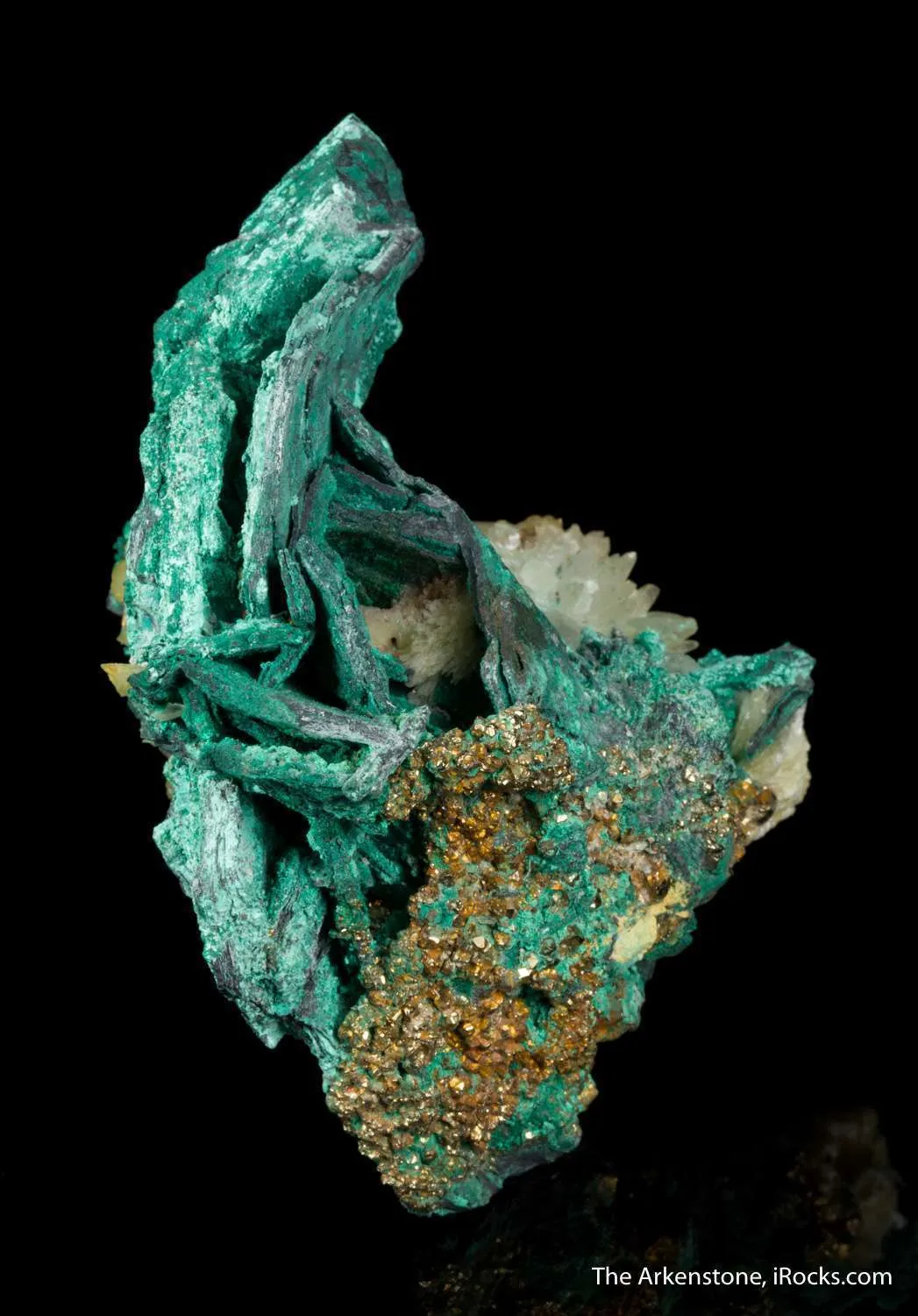 Malachite on Chalcocite ps. Covellite - image 3