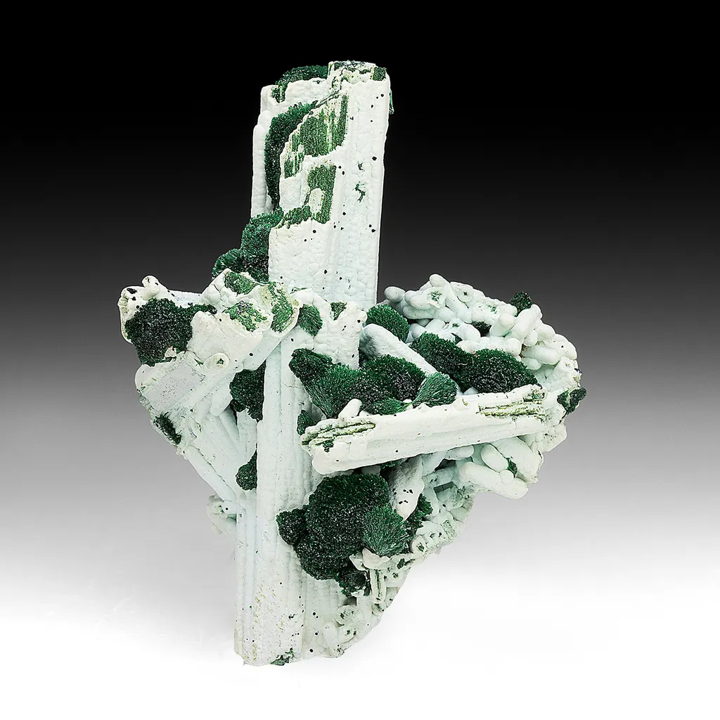 Malachite on Chrysocolla pseudomorph image