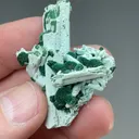 Malachite on Chrysocolla pseudomorph - image 2