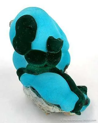 Malachite on Chrysocolla Stalactite - image 1