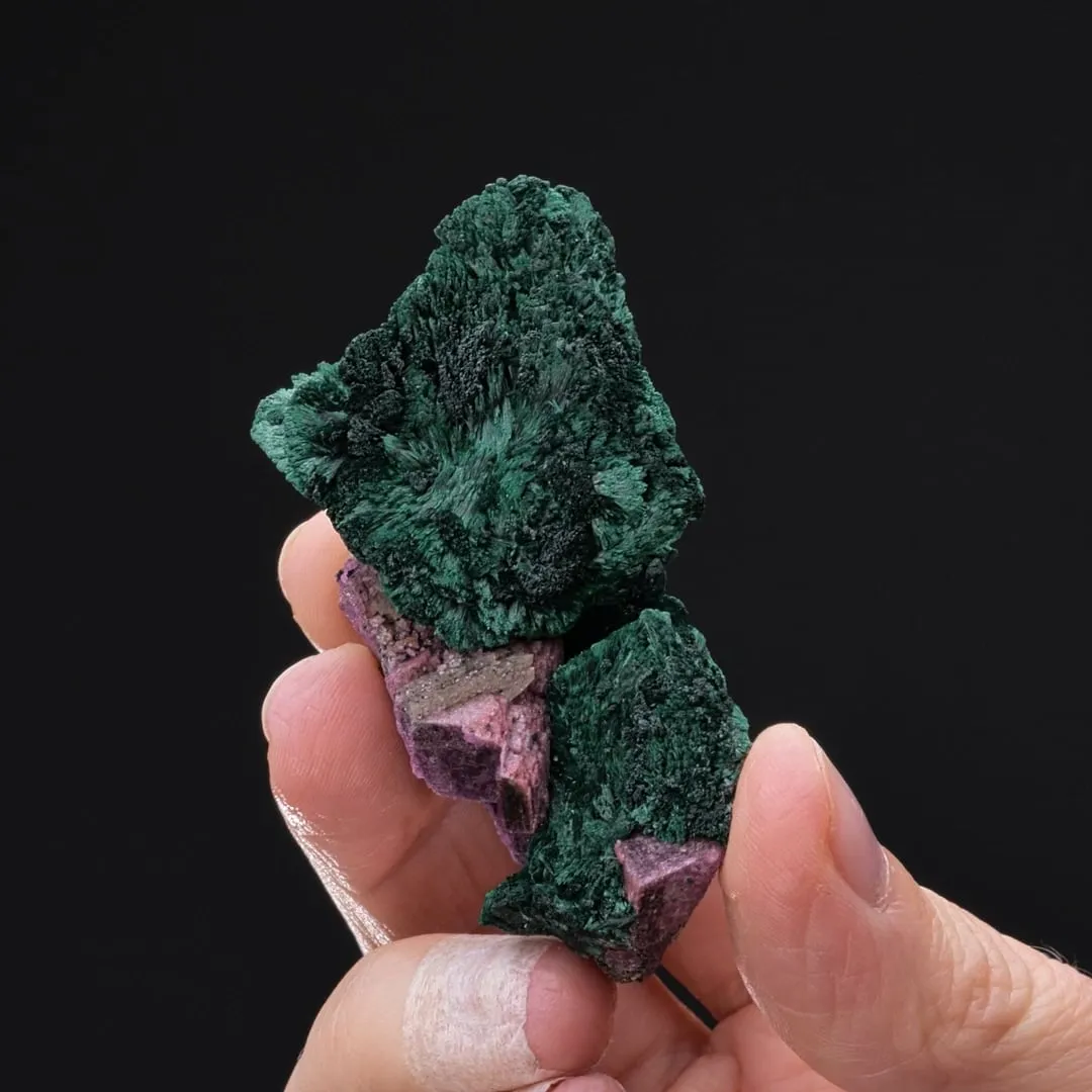 Malachite on Cobaltoan Dolomite - image 2